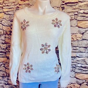 Holidays with snow flakes sweater